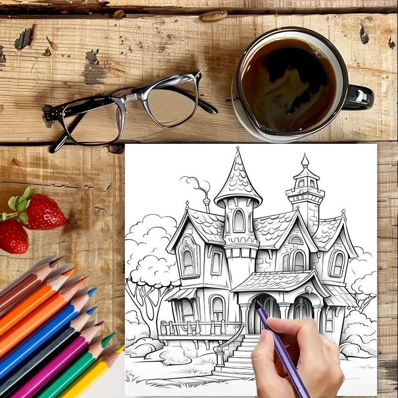 Haunted House Coloring Book fo - đánh giá và giá School Supplies