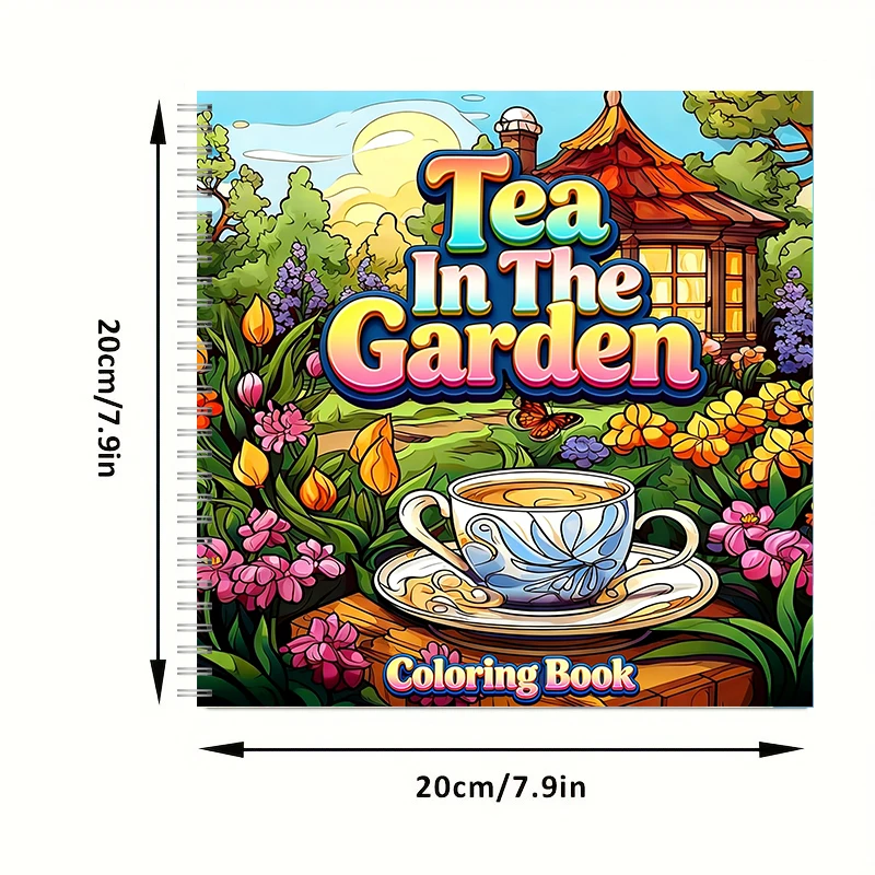 Tea In The Gardens Coloring Bo - đánh giá và giá School Supplies